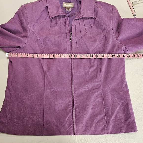 TanJay: Women's Faux Suede Type Fashion Jacket size 16 - Picture 2 of 7